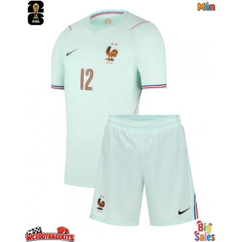 France Bradley Barcola #12 Replica Away Stadium Shirt World Cup 2026 Short Sleeve